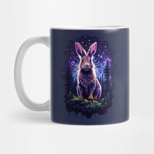 Giant rabbits night in the forest Mug